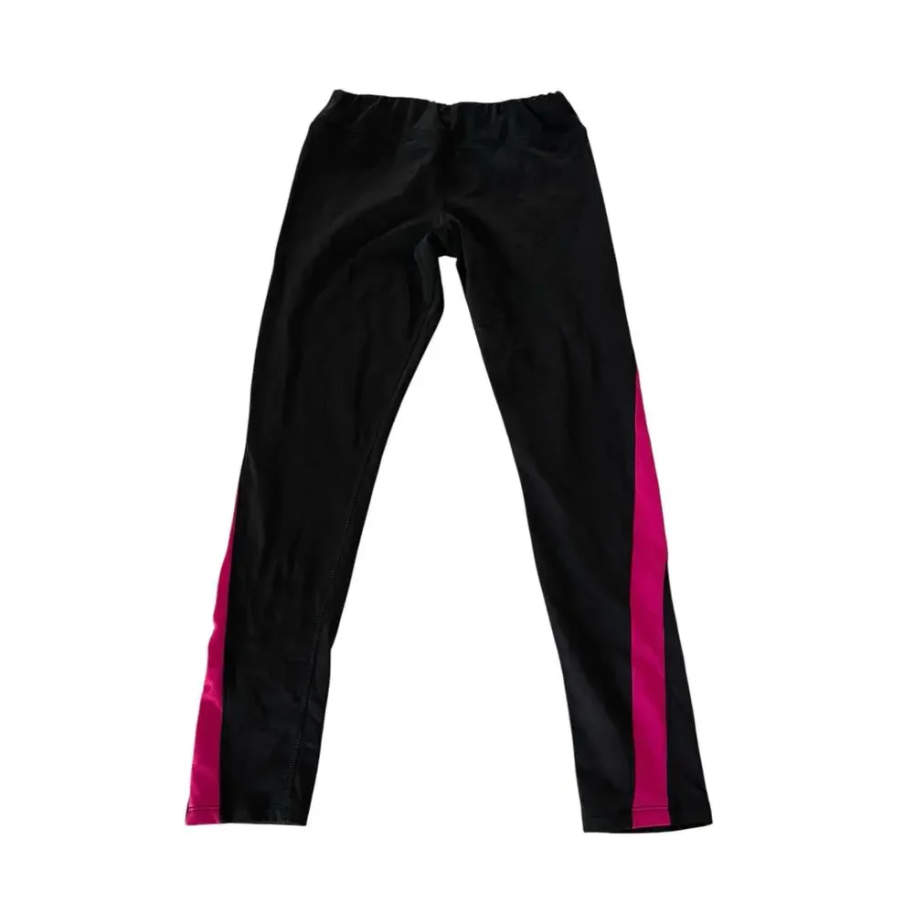 Athletic Works Girls Black Pink Activewear Leggings Youth Size XL 14-16